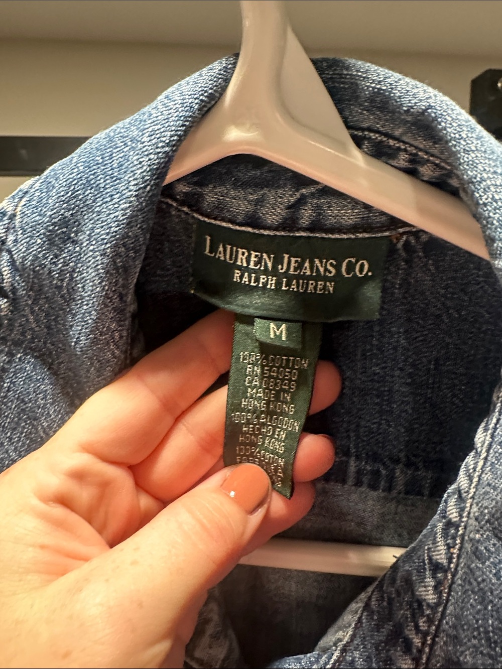 Ralph Lauren Denim Button-Down Shirt Blue - Picture 2 of 3